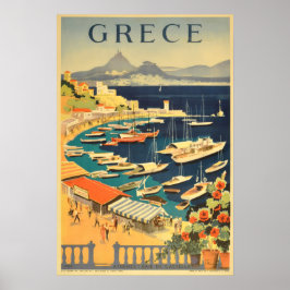 Poster vintage resor - Grekland