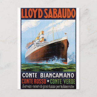 Poster vintage resor: italienska oceanen Liner Vykort