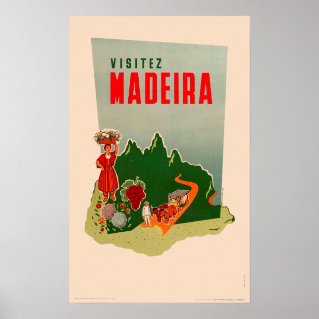 Poster vintage resor - Madeira (Framsidan)