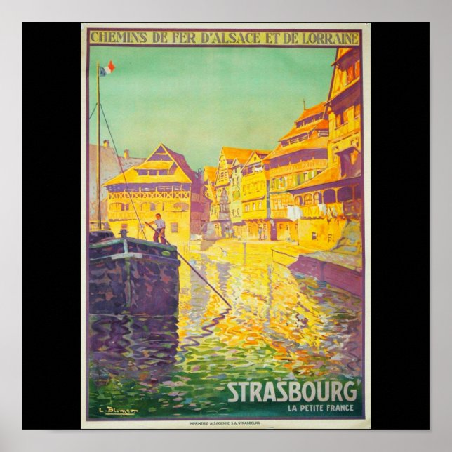 Poster-Vintage resor-Strasbourg Poster (Framsidan)