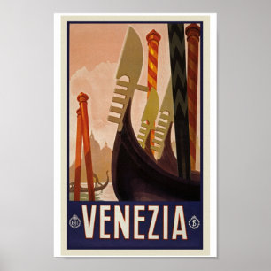 Poster vintage resor - Visit Venezia