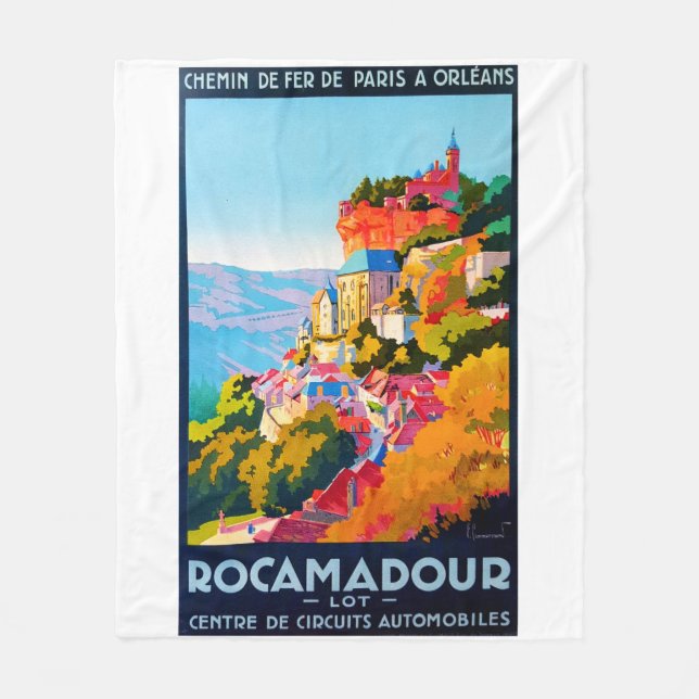 Poster vintage - Rocamadour Fleecefilt (Framsidan)