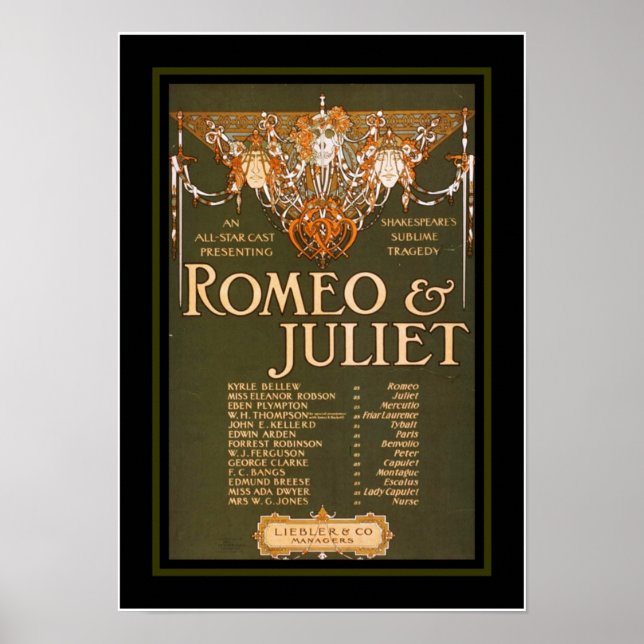 Poster Vintage Romeo Juliet (Framsidan)