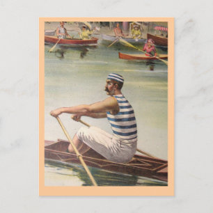 poster vintage rower vykort