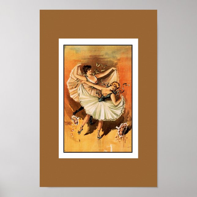 Poster Vintage Theater Two Ballet Dancers (Framsidan)