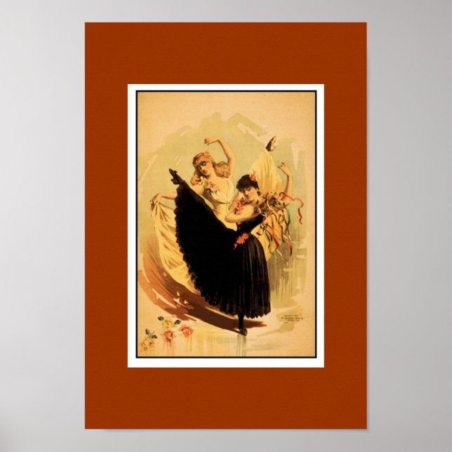 Poster Vintage Theater Two Dancers (Framsidan)