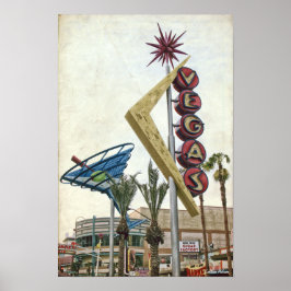 Poster vintage Vegas Neon-signatur