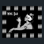 Poster Vintage Vin Art Deco Rand Black White<br><div class="desc">Poster Vintage Vin Pub Art Deco Rand Black White Large</div>