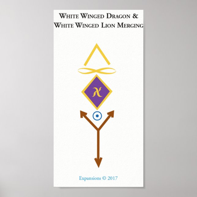 Poster Vita, Lejona, vita, vingade draken (Framsidan)