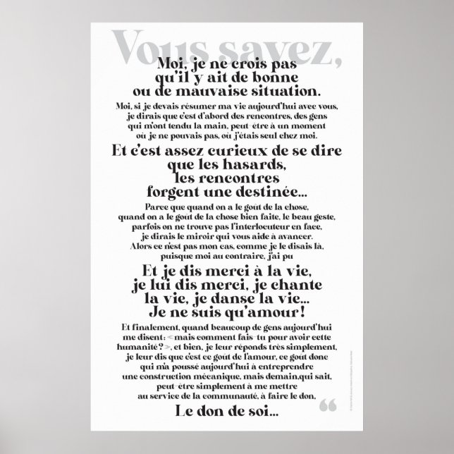 POSTER VOUS SAVEZ (Framsidan)