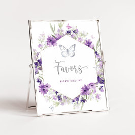 Poster Watercolor lila silver Butterfly Favoriter
