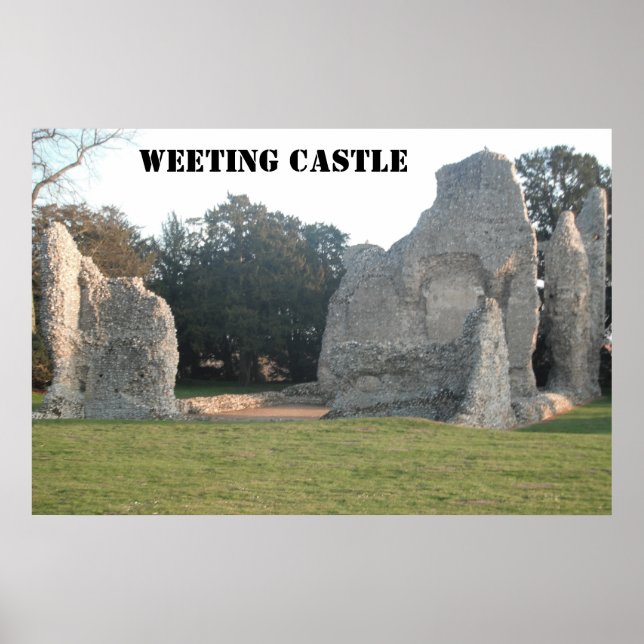 Poster Weeting Castle Weeting Norfolk England (Framsidan)