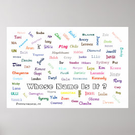 POSTER Whose Name Is It ? Unisex names/MMETROPOLIM