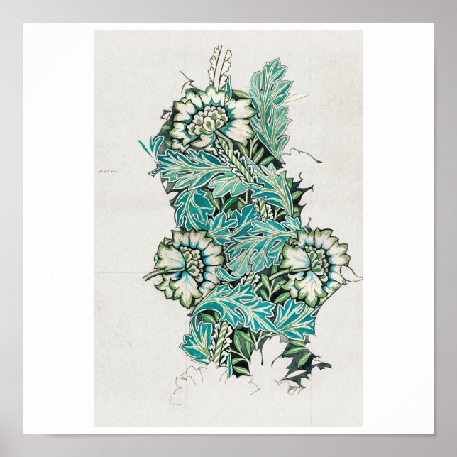 POSTER: WILLIAM MORRIS: ANEMONE WATERCOLOR POSTER (Framsidan)