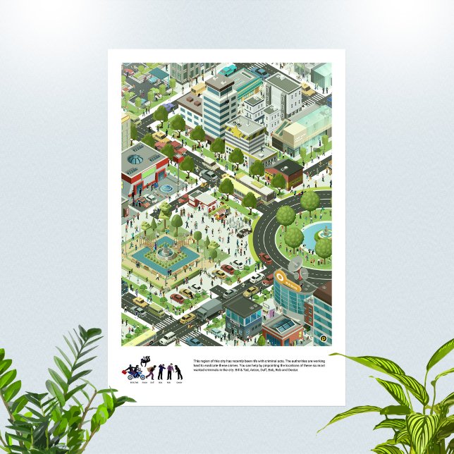 Poster | Wimmelburg | Wespepolitan väster park (24"x36")