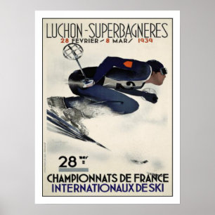 Poster with Cool Ski Poster from France