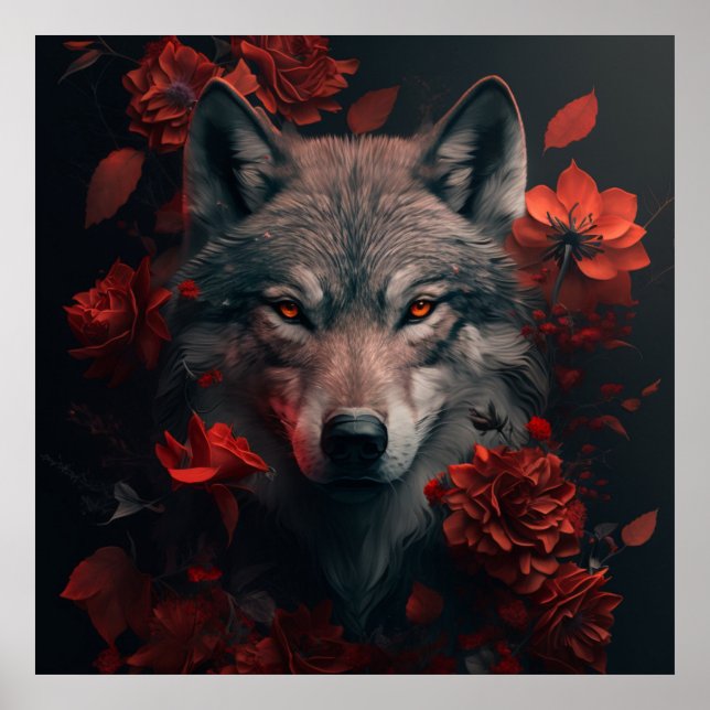 Poster Wolf Fleur (Framsidan)