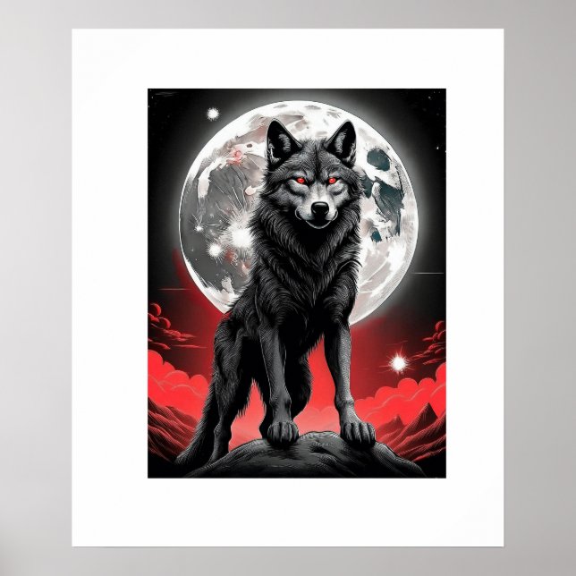 poster,wolf,poster wolf,posters,muur deco poster (Framsidan)
