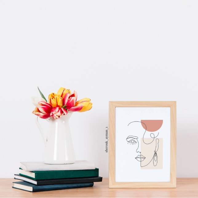 Poster Women Ansikte Line Art (Skapare uppladdad)