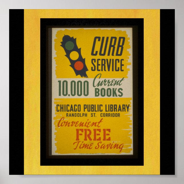 Poster- WPA Chicago-Public Bibliotek-WPA Poster (Framsidan)