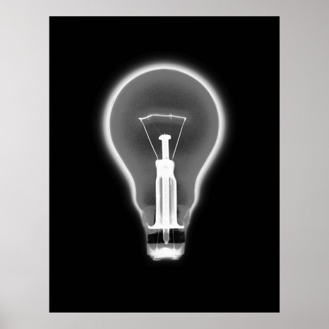 Poster-X-RAY LIGHT BULB BLACK B&W Poster (Framsidan)
