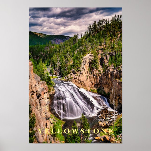 Poster Yellowstone Waterfall (Framsidan)