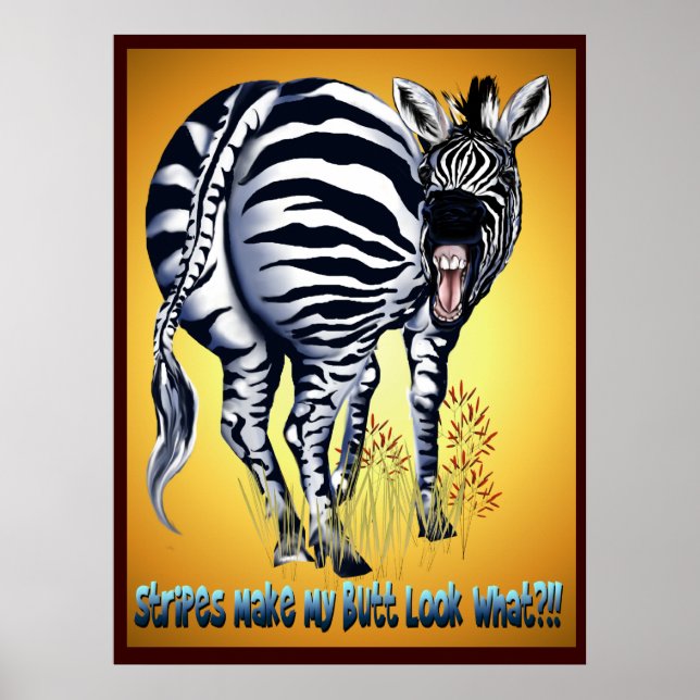 Poster zebra Tjock Butt (Framsidan)