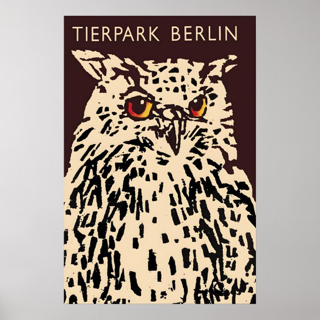 Poster Zoo Berlin (owl) Tiergarten (Framsidan)
