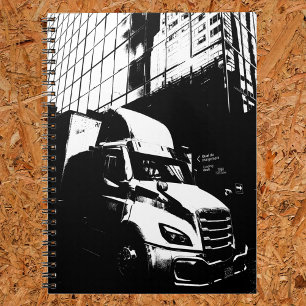 Posteriserad Lastbil Lastbil i Montreal Kanada Anteckningsbok