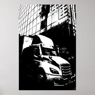 Posteriserad Lastbil Lastbil i Montreal Kanada Poster