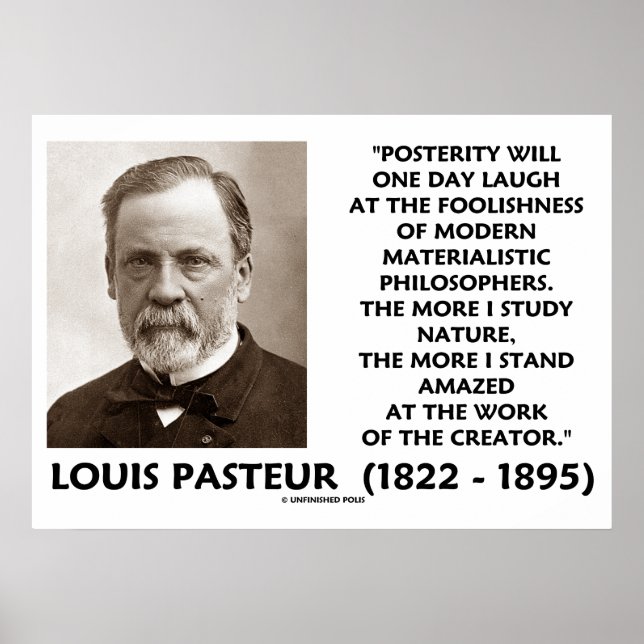 Posterity Materialistic Philosophers Pasteur Quote Poster (Framsidan)