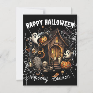 🎃 posterkort för hemligt hus - 🕷️ vykort