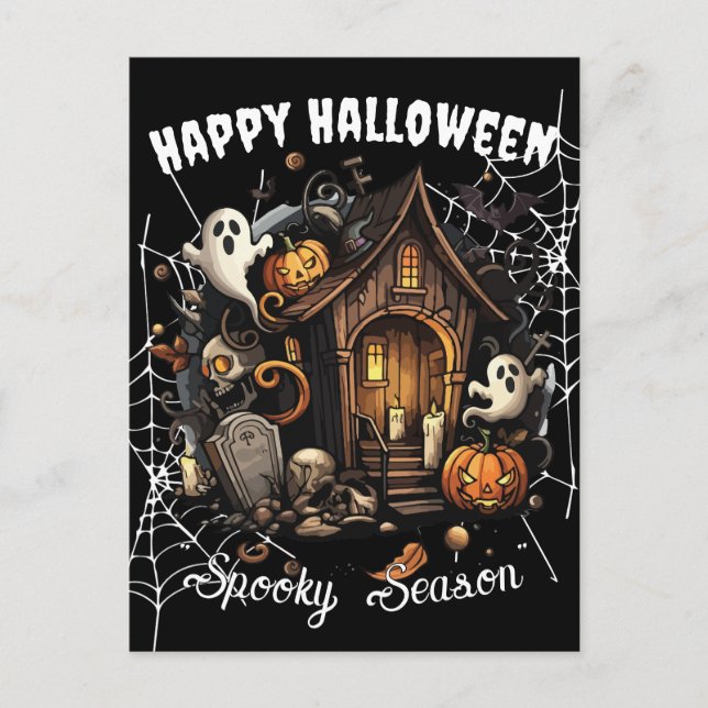 🎃 posterkort för hemligt hus - 🕷️ vykort (Framsida)