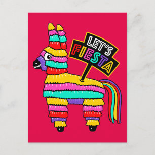 Posterkort för mexikansk donkey piñata vykort