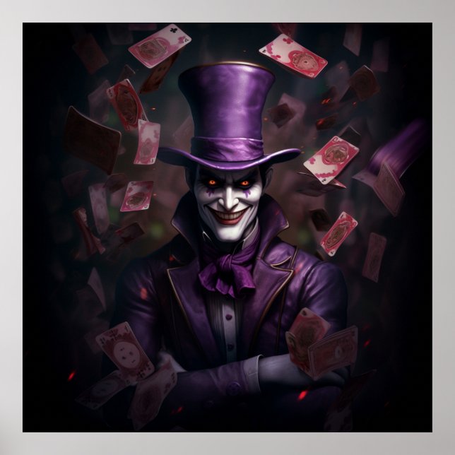 PosterLe Le Joker Malicieux dans les Cartes Poster (Framsidan)