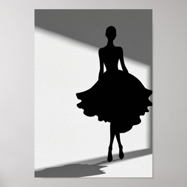 Posters Black and White Fashion Silhouette (Framsidan)