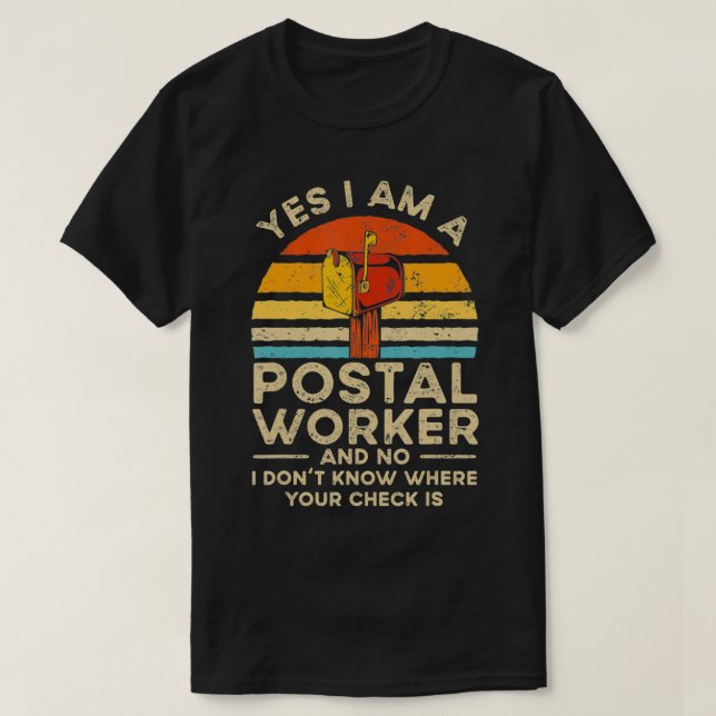 Postförsändelsepostförsändelse Postman T Shirt (Design framsida)