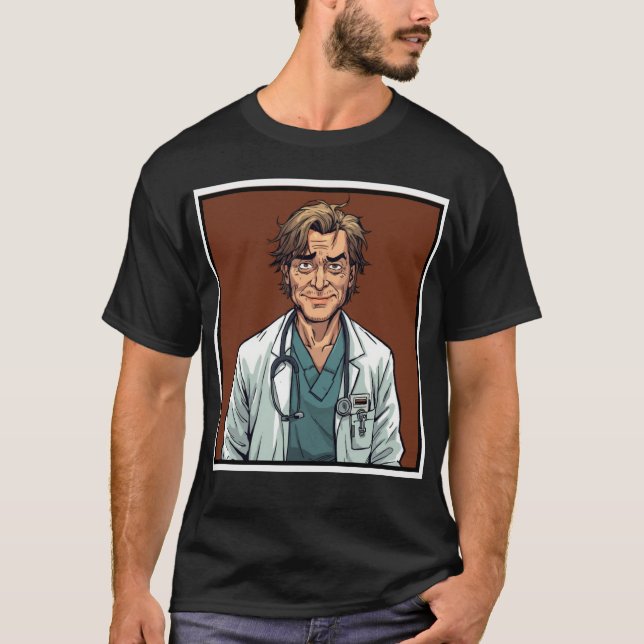 Postgraduate MD doctor program survivor cartoon T Shirt (Framsida)