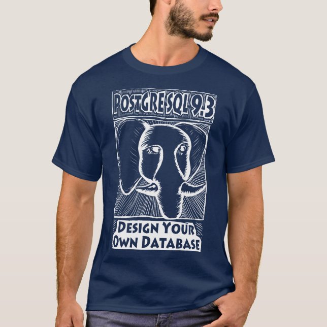 PostgreSQL 9,3 skjorta - manar T-shirt (Framsida)