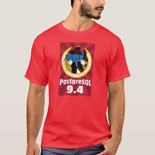 PostgreSQL 9,4 T-tröja T-shirt (Framsida)