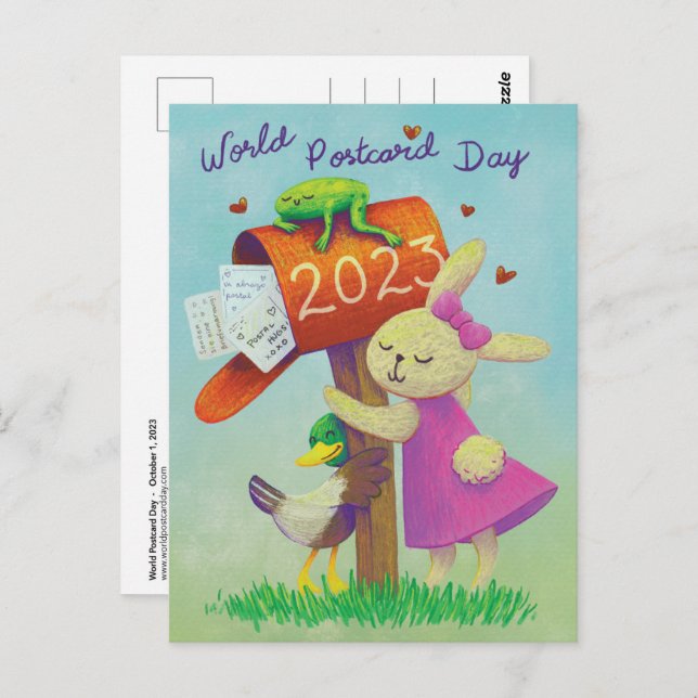 Posthugg (Världskortdagen 2023) Vykort (Fram/baksida)