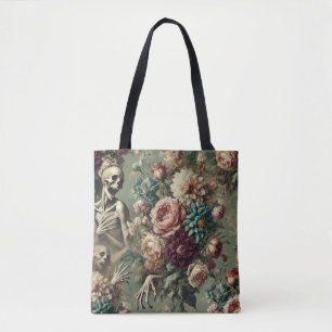 Posthumous Heartache - Gothic Blommigt Design Tygkasse