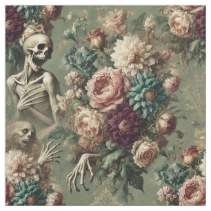Posthumous Heartache - Gothic Påstående Tile Tyg