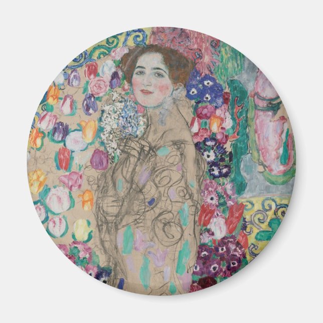 Posthumous Porträtt i Ria Munk av Gustav Klimt Magnet (Framsidan)