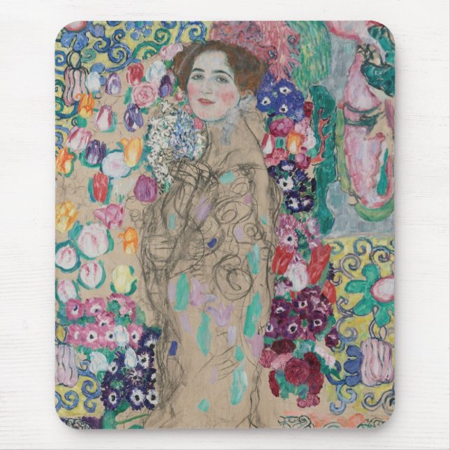 Posthumous Porträtt i Ria Munk av Gustav Klimt Musmatta (Framsidan)