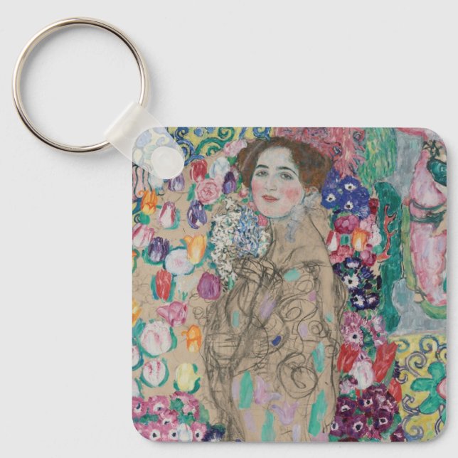 Posthumous Porträtt i Ria Munk av Gustav Klimt Nyckelring (Framsida)