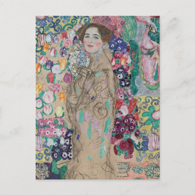 Posthumous Porträtt i Ria Munk av Gustav Klimt Vykort (Framsida)