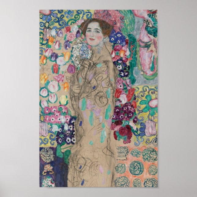 Posthumous Porträtt of Ria Munk - Klimt Poster (Framsidan)