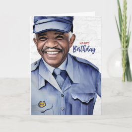 Postiljon Afroamerikansk Man Födelsedag Kort