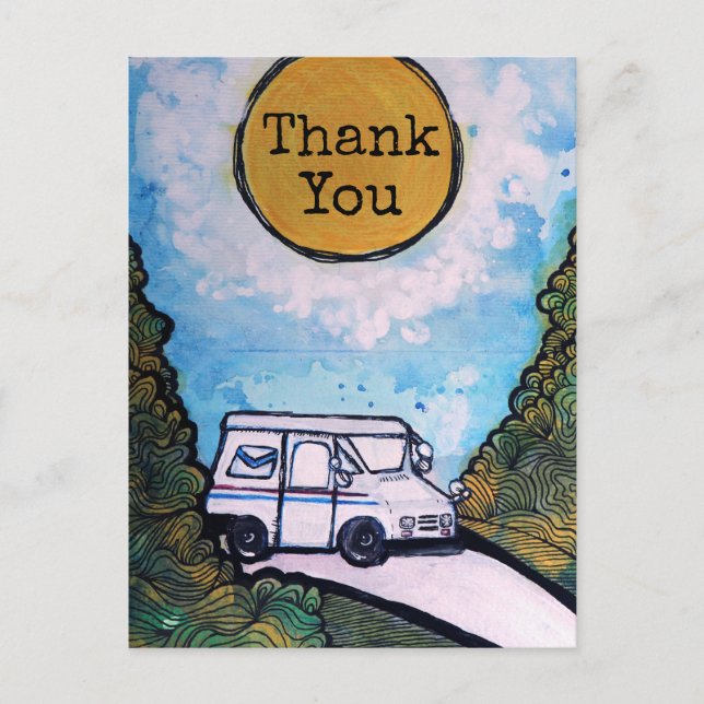 Postiljon Illustration Vykort (Framsida)